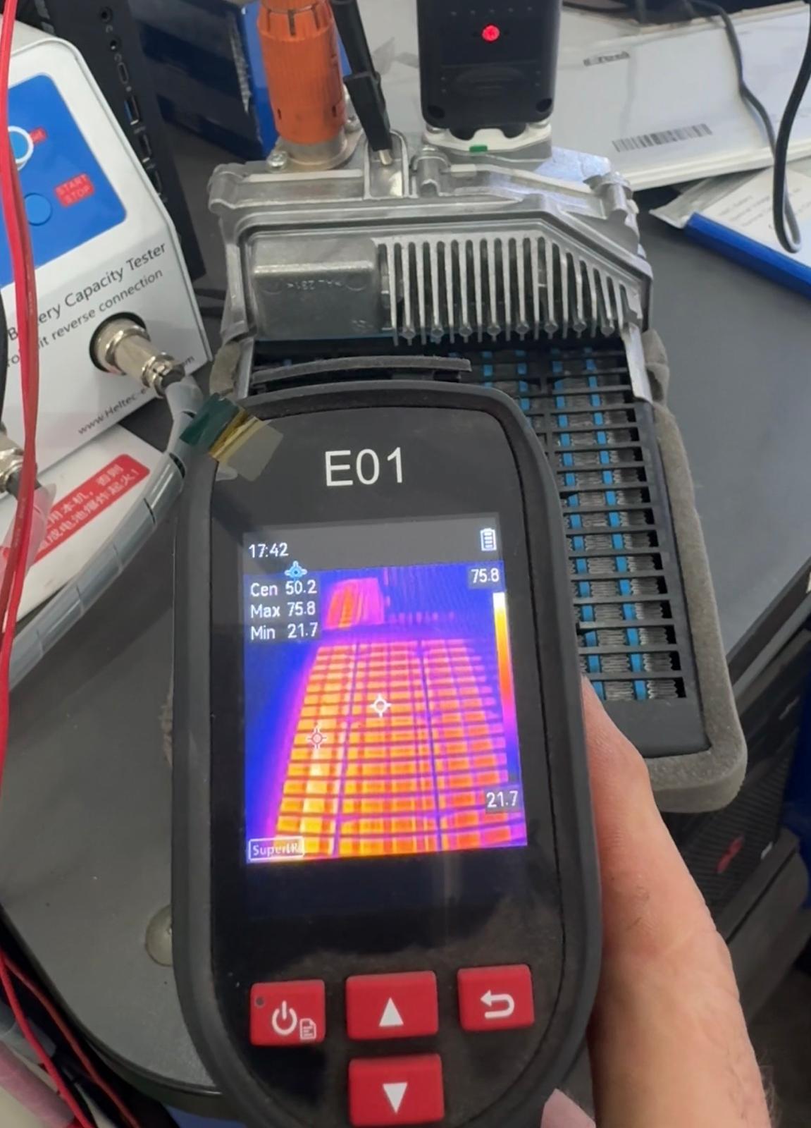 PTC-Heizung des Smart 451 ED bei der thermischen Prüfung