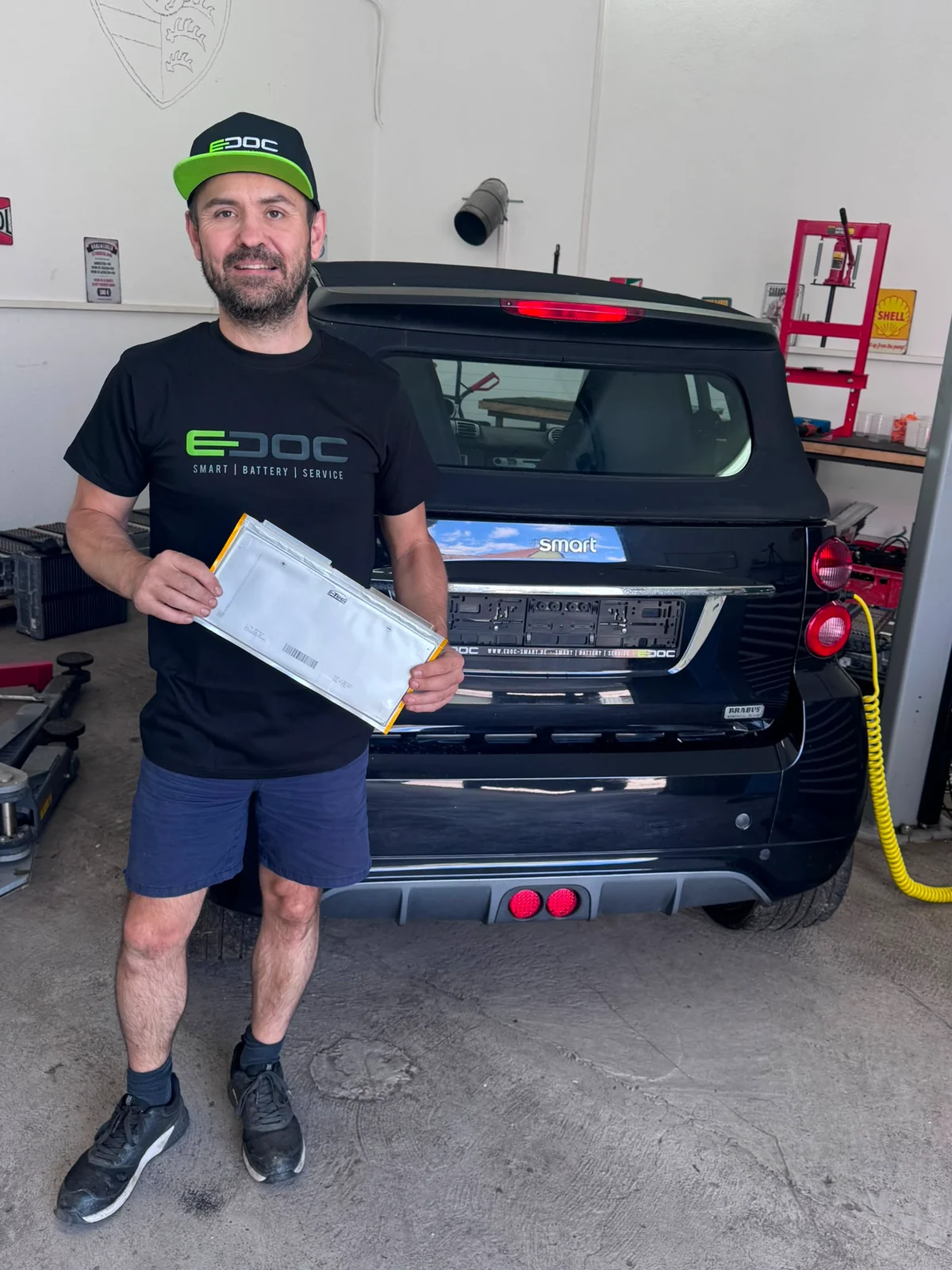 E-DOC Smart Batterie Service – Batteriezelle und smart fortwo 451 Electric Drive